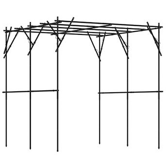 Steel Tomato Plant Support Frame with Trellis Netting for Raised Garden Beds