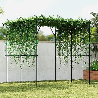 Steel Tomato Plant Support Frame with Trellis Netting for Raised Garden Beds