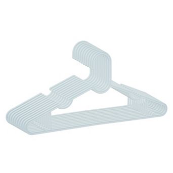 10 Packs Plastic Non-Slip Slim Hangers with Pinch Clips Durable 360-degree Clothes Hangers