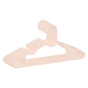 10 Packs Plastic Non-Slip Slim Hangers with Pinch Clips Durable 360-degree Clothes Hangers