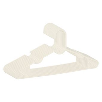10 Packs Plastic Non-Slip Slim Hangers with Pinch Clips Durable 360-degree Clothes Hangers