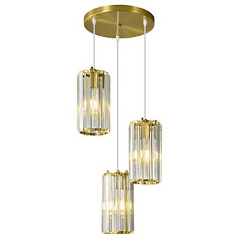 ZLAIQB 3-Light Modern Crystal Ceiling 11.02" Pendant Light