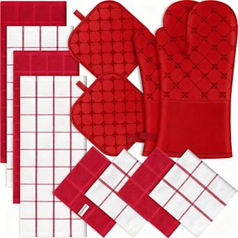 Oven Mitt Set Heat Resistant 500°F Non-Slip Silicone