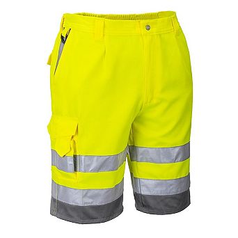 Portwest Mens Contrast Hi-Vis Shorts