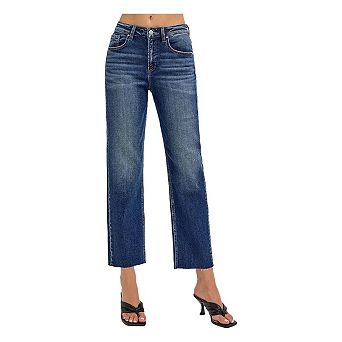 RISEN High Rise Slim Barrel Jeans