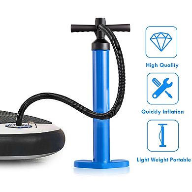 High Pressure Double Action Hand Pump with Pressure Gauge for SUP and Kayak