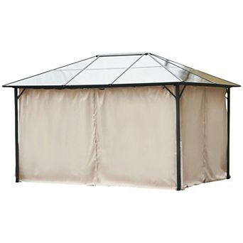 Replacement Gazebo Curtains for Outdoor Tent with Zippers and Polyester Fabric