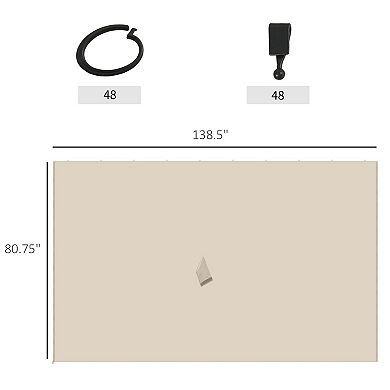 Replacement Gazebo Curtains for Outdoor Tent with Zippers and Polyester Fabric