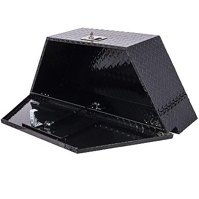 39 in Aluminum Underbody Truck Tool Box Heavy Duty Trailer RV Storage Box Lockable Waterproof