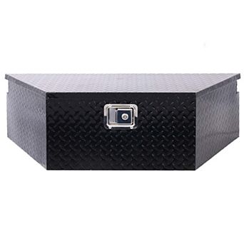 39 in Aluminum Underbody Truck Tool Box Heavy Duty Trailer RV Storage Box Lockable Waterproof