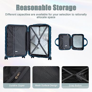 2 pcs/set in ABS Spinner Wheel Luggage, with Combination Lock