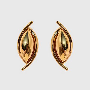 Women's 3D Oval Statement Earrings with 925 Silver Needles