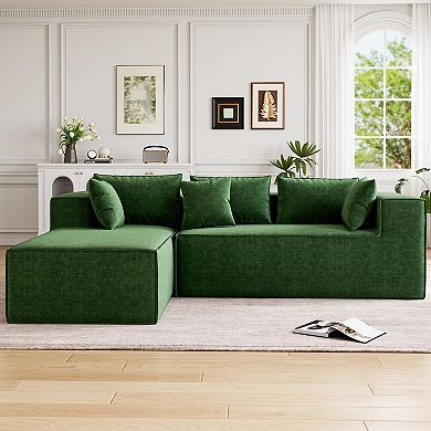 Modular Sectional Couches, Modern L Shaped Sectional Couch with Deep Seat, Cloud Upholstered Sofa