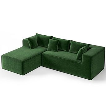 Modular Sectional Couches, Modern L Shaped Sectional Couch with Deep Seat, Cloud Upholstered Sofa