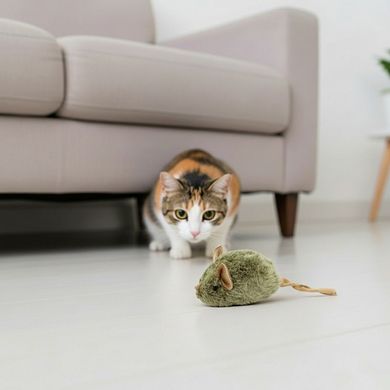 Plush Cat Toy Mice Interactive Squeaky Soft Mouse Toy for Indoor Cats