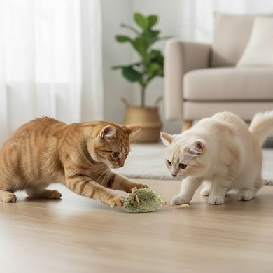 Plush Cat Toy Mice Interactive Squeaky Soft Mouse Toy for Indoor Cats