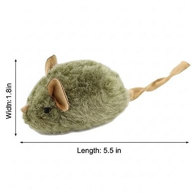 Plush Cat Toy Mice Interactive Squeaky Soft Mouse Toy for Indoor Cats