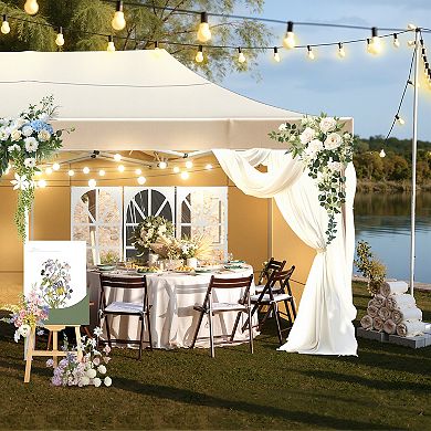 Heavy Duty Pop Up Canopy, Carport Canopy with UV Protection, Waterproof Fabric, Adjustable Heights
