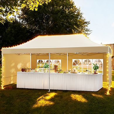 Heavy Duty Pop Up Canopy, Carport Canopy with UV Protection, Waterproof Fabric, Adjustable Heights