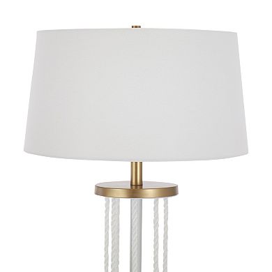 Loheer Contemporary Rope Floor Lamp with Drum Shade
