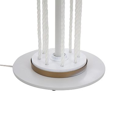 Loheer Contemporary Rope Floor Lamp with Drum Shade