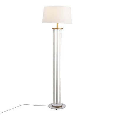 Loheer Contemporary Rope Floor Lamp with Drum Shade