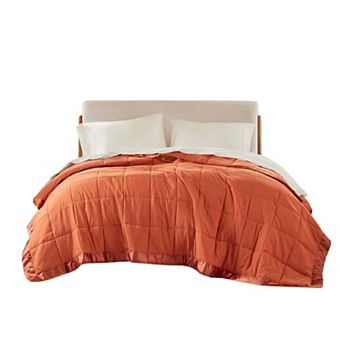 Lightweight Down Alternative Blanket with Satin Trim
