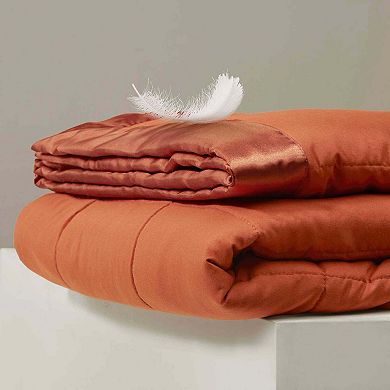 Lightweight Down Alternative Blanket with Satin Trim