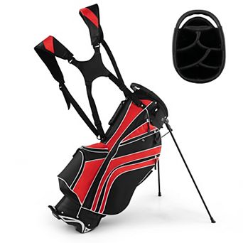 Golf Stand Cart Bag with 6 Way Divider and Multiple Carry Pockets