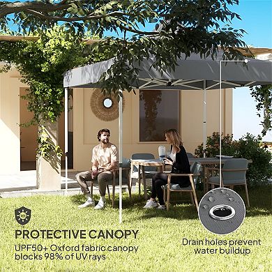 Pop Up Canopy Tent with Wheeled Carry Bag, Sidewall Pockets and Adjustable Legs