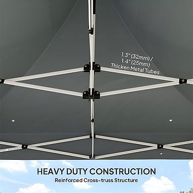 Pop Up Canopy Tent with Wheeled Carry Bag, Sidewall Pockets and Adjustable Legs