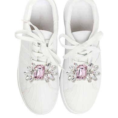 Floral with Detachable Clip Shoe Accessories 2 Pcs