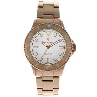 Peugeot Womens 40mm Sport Watch with Sport Bezel and Stainless Steel Bracelet