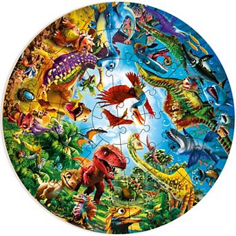 QUOKKA Round Floor Puzzle for Kids Ages 4-6 48 pc Large Educational Puzzle with Thick Pieces