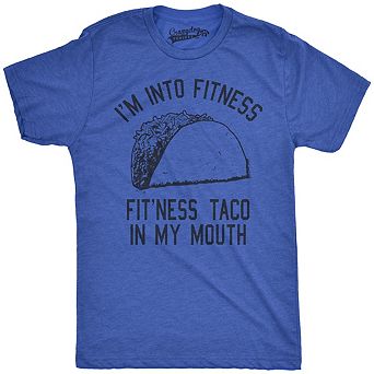 Mens Fitness Taco Funny T Shirt Humorous Gym Graphic Novelty Sarcastic Tee Guys