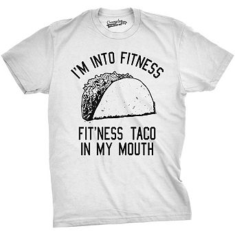 Mens Fitness Taco Funny T Shirt Humorous Gym Graphic Novelty Sarcastic Tee Guys