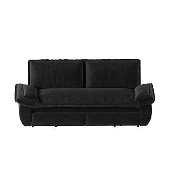 Pnronnc Velvet Loveseat Sofa, Convertible Sofa Bed Queen Pull Out 3-in-1 Sleeper Sofa