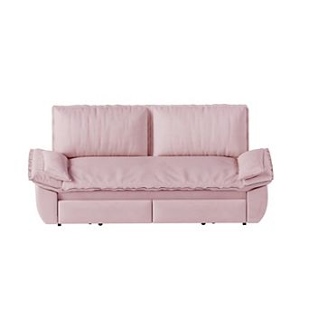 Pnronnc Velvet Loveseat Sofa, Convertible Sofa Bed Queen Pull Out 3-in-1 Sleeper Sofa