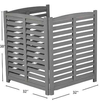 3-Panel Outdoor Air Conditioner Fence, protective Fence, courtyard decoration Fence