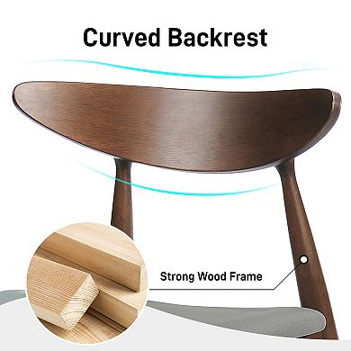 Pnronnc Kitchen Table Set 5-Piece Dining Table Set with Rubberwood Table & 4 Ergonomic Chairs