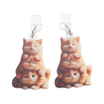 Cat Pendants Dust Plug Charm for Lightning Light Brown 2 pc