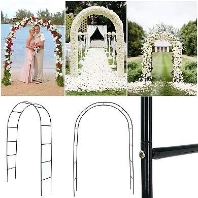 Backyard Arbor Arch Trellis for Walkways Patio and Climbing Plants