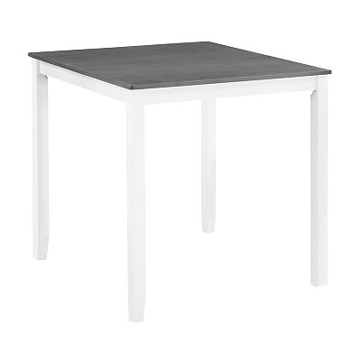 Pnronnc 5-Piece Dining Table Set Kitchen Dining Set for 4 with Square Wooden Table & 4 Chairs