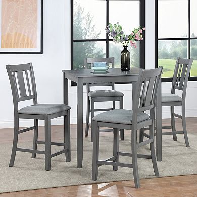 KWPZQEB Square Dining Table for 4 Person, Kitchen Table for Small Space, 34.5Inch