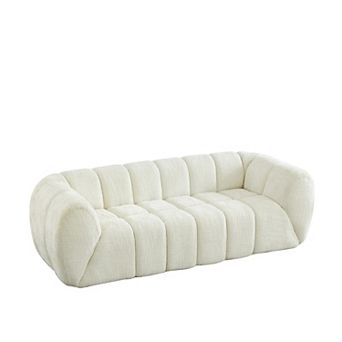 Pnronnc Chenille Cloud Sofa Modern Deep Seat Sofa Quilted Upholstered Couch