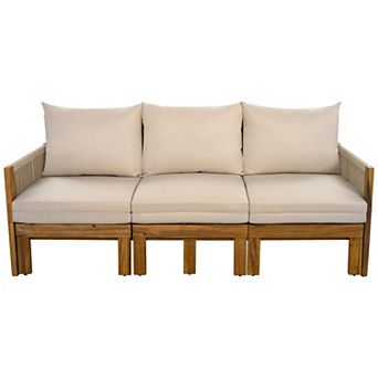 3 Seat Outdoor Daybed with Cushions for Patio, Backyard