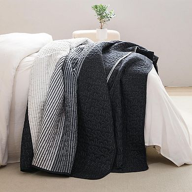 Striped Patchwork Bedspread, Soft, Suitable for All Seasons