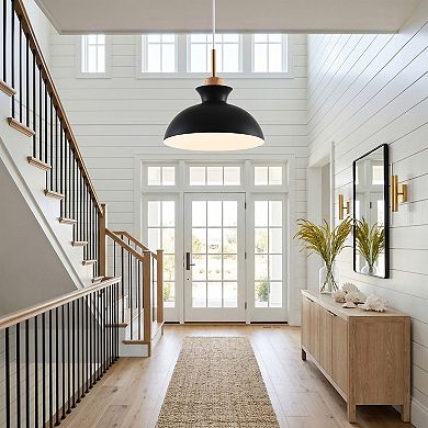 11" Modern 1-Light Pendant Light Adjustable Chandelier for Kitchen Island and Hallways