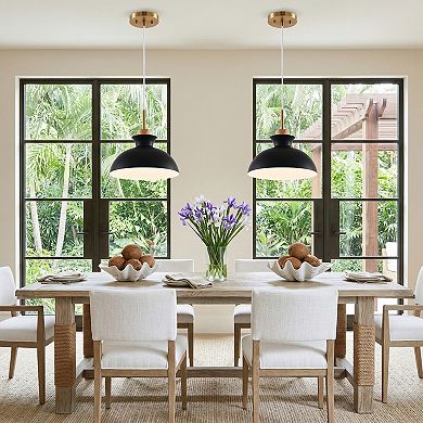 11" Modern 1-Light Pendant Light Adjustable Chandelier for Kitchen Island and Hallways