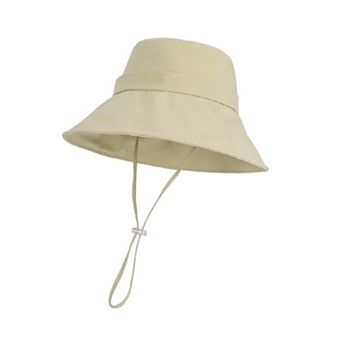 Wide Brim Sun Hat with Chin Strap Adjustable Fit UV Protection Bucket Hat
